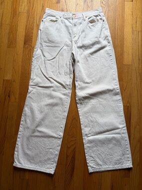 Universal Thread relaxed wide-leg cream white Jeans